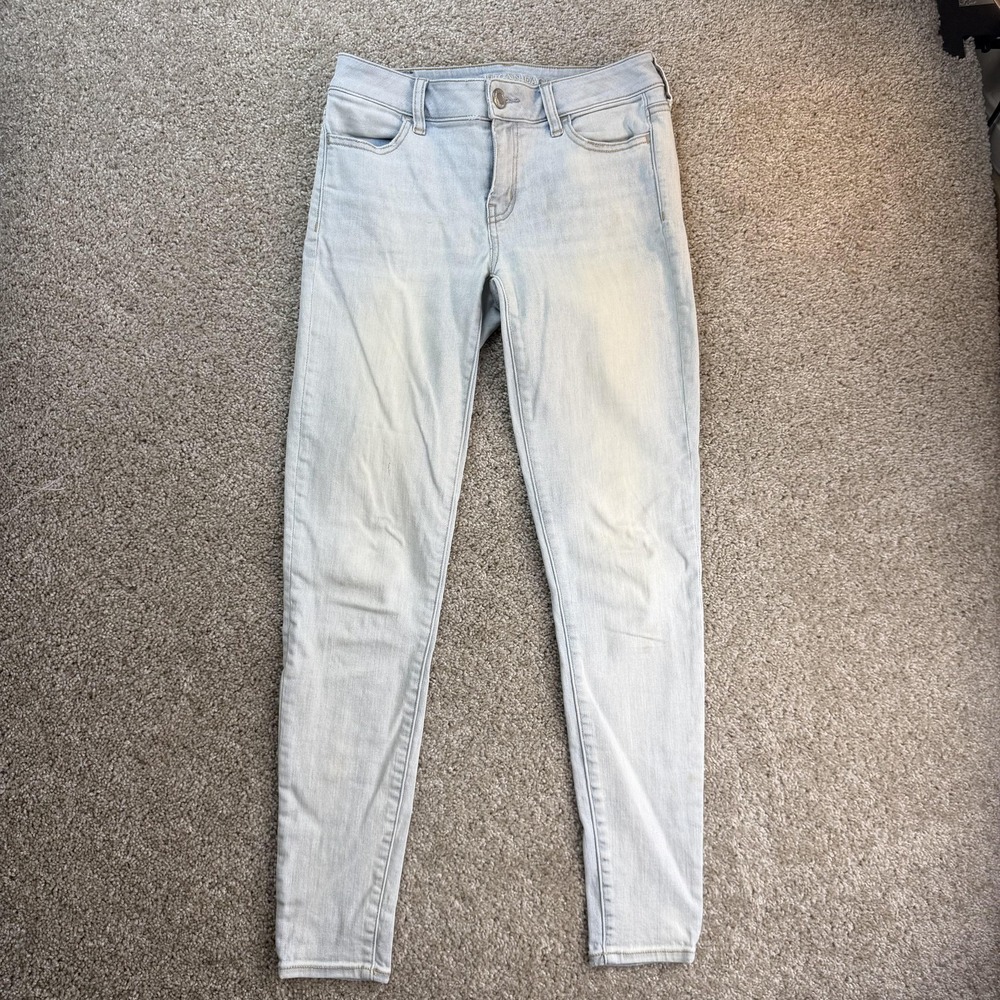 American Eagle Outfitters Jegging Jeans Womens 4 Light Wash Blue Stretch Denim